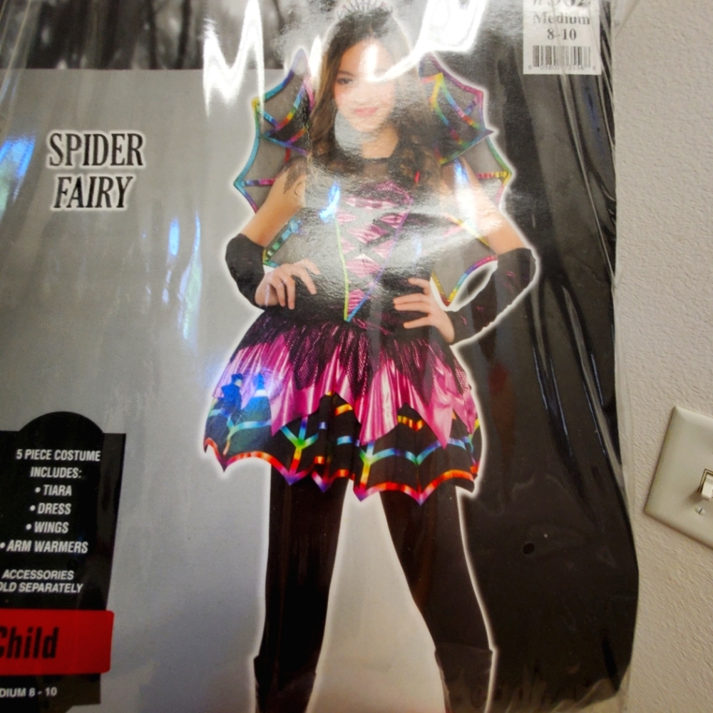 Girl Spider Fairy Costume 8-10